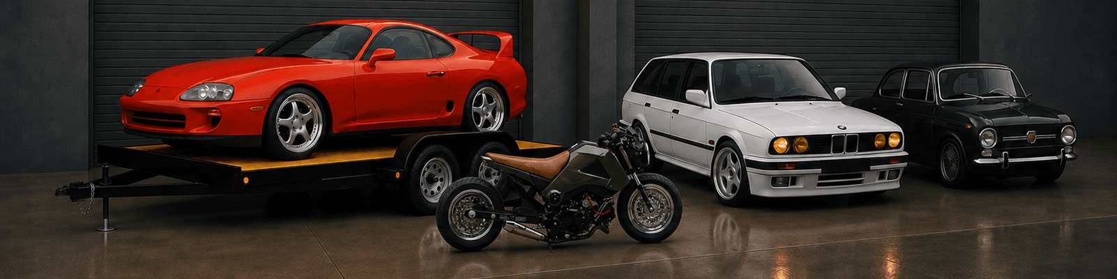 Cars parked in the De Lo Mio Garage
